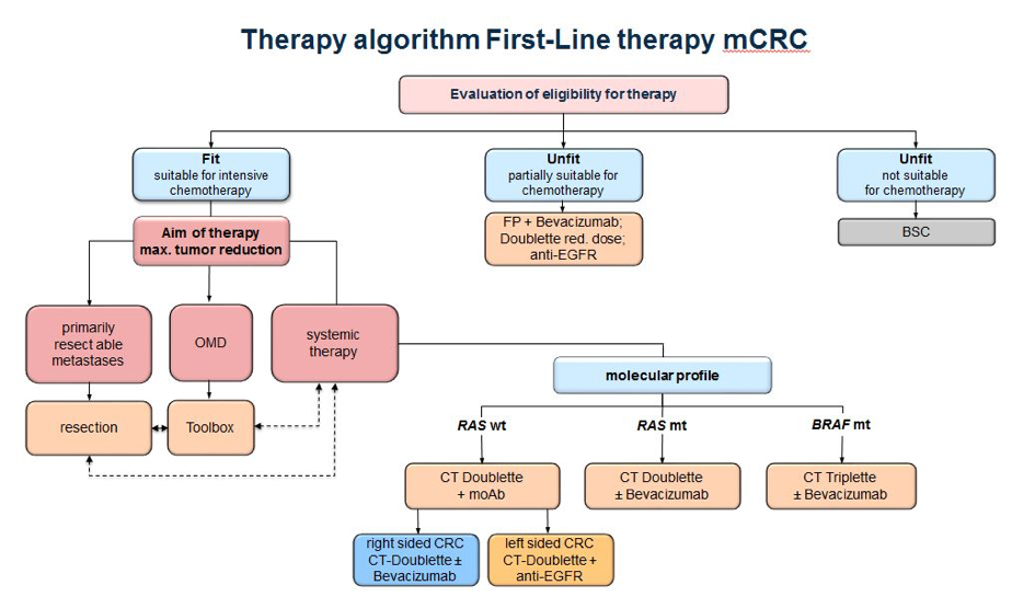 Therapy algorithm in the treatment of mCRC
