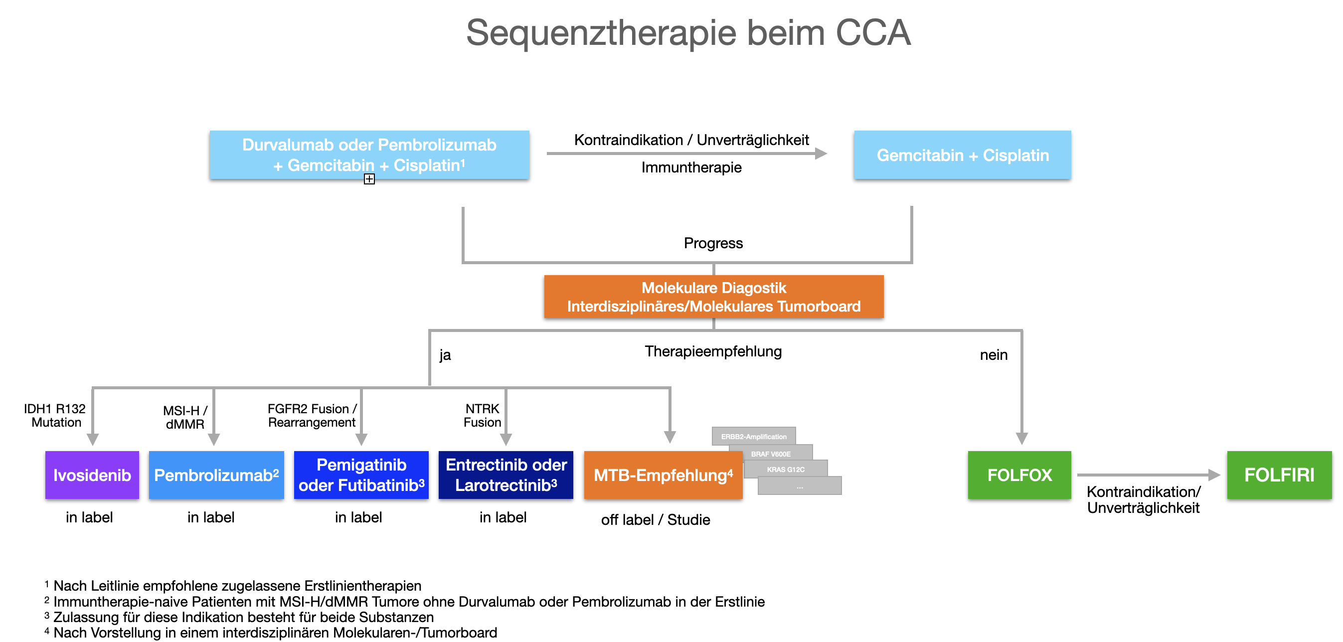 Sequenztherapie beim Cholangiokarzinom