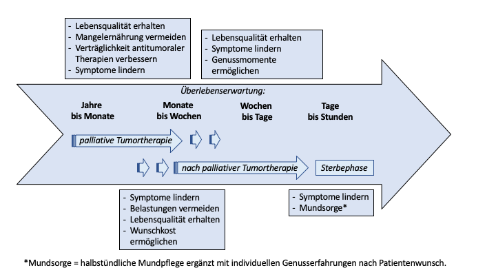 Ziele der Ernährungstherapie und Ernährungsbetreuung in der palliativen Situation