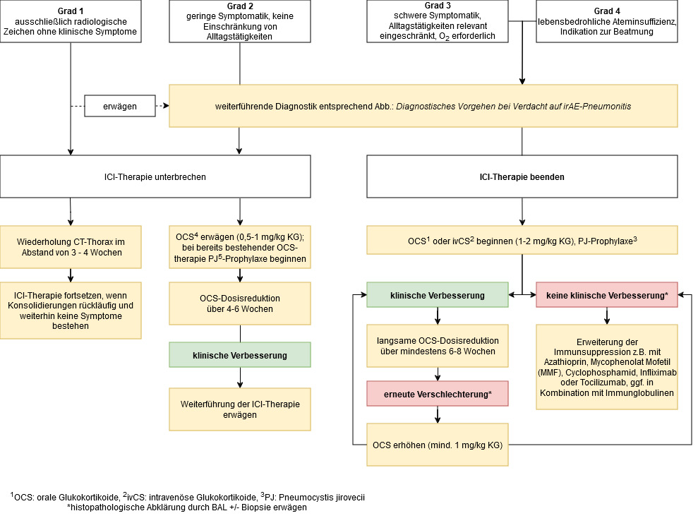 Therapeutisches Vorgehen bei irPneumonitis