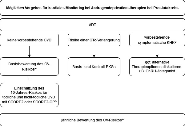 Mögliches Vorgehen für kardiales Monitoring bei Androgendeprivationstherapien bei Prostatakrebs